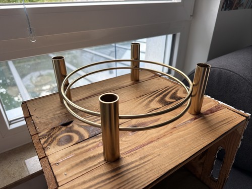 Adventskranz eisen gold - adventskranz, 4