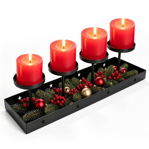 Adventskranz modern metall - adventskranz,