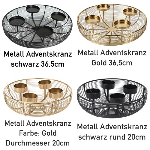 Metall adventskranz gold - metall,