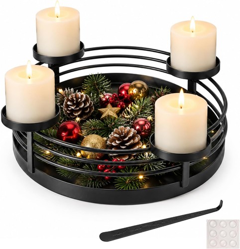 Kerzenhalter adventskranz rund - kerzenhalter,