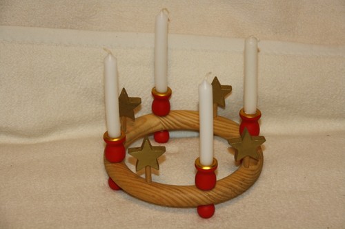 Kleiner holz adventskranz - kleiner,