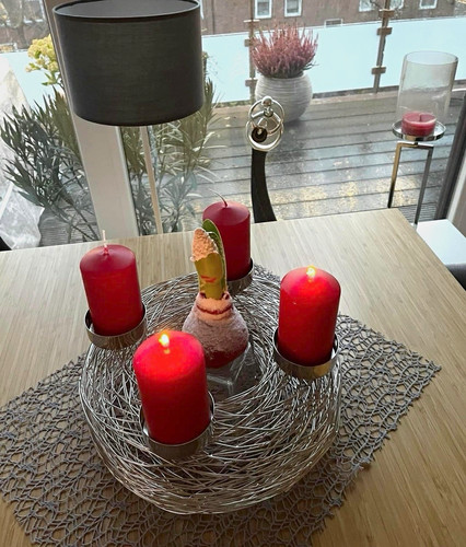 Adventskranz kerzenhalter rund - adventskranz,