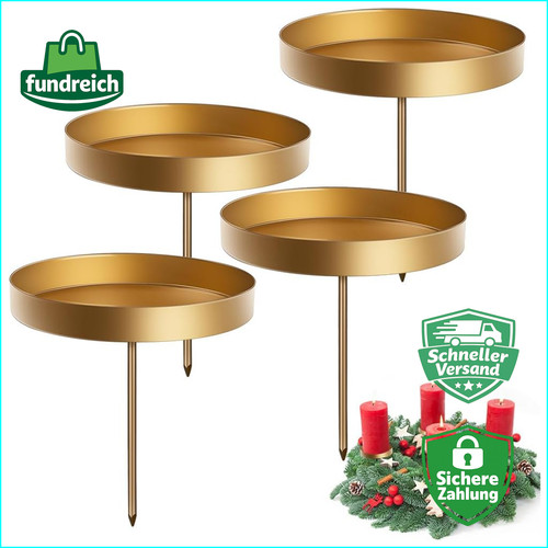 Gold kerzenhalter adventskranz - gold,