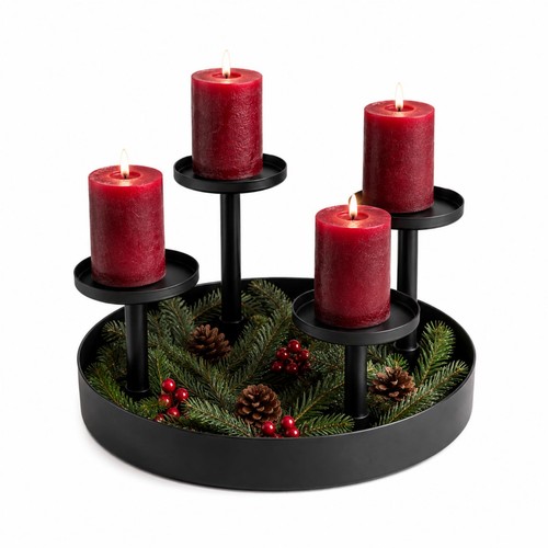 Adventskranz modern metall - adventskranz,