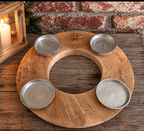 Adventskranz mangoholz metall - mangoholz,